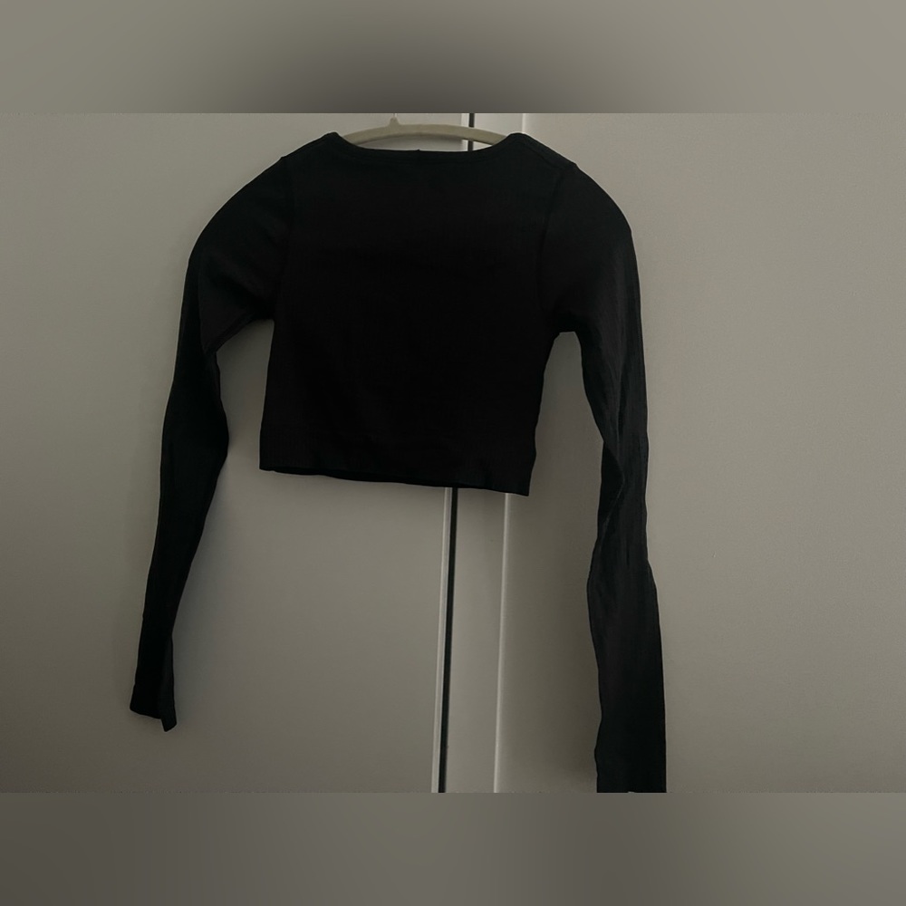 lululemon ebb to street long sleeve shirt black size 2 SOLD - Picture 6 of 13
